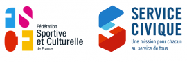 logo service civique et fédération sportive et culturelle de france logo service civique et fédération sportive et culturelle de france