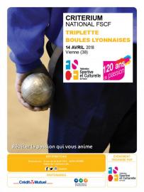 Critérium national de triplettes boules lyonnaises FSCF à Vienne Critérium national de triplettes boules lyonnaises FSCF à Vienne