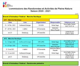 calendrier activités de pleine nature 2020-2021 calendrier activités de pleine nature 2020-2021