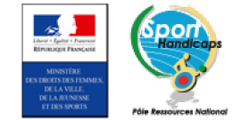 pole ressources national - sports handicaps logo ministère et handiguide