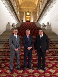 rendez-vous au sénat avec Michel Savin sénateur, Christian Babonneau et Denis Veyret FSCF rendez-vous au sénat avec Michel Savin sénateur, Christian Babonneau et Denis Veyret FSCF