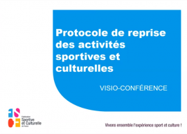 Visioconférence sur la reprise des activités au sein des associations Visioconférence sur la reprise des activités au sein des associations